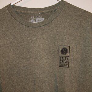 Salty Crew Mens T-Shirt Gray Size 2XL